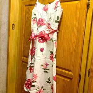 Beaufiful Clues Roses Slip Dress w/ satin tie 6
